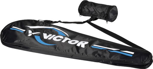 Victor Schlägerhülle Squash/Badminton Center Bag (mit Tasche für 3er Nylonballdosen) schwarz/blau - 1 Stück