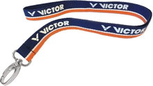 Victor Schlüsselband Lanyard - 43cm dunkelblau/orange