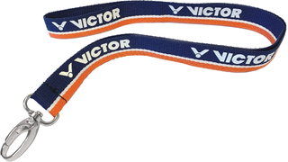 Victor Schlüsselband Lanyard - 43cm dunkelblau/orange