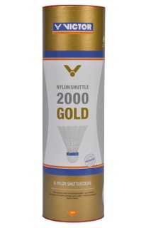Victor Badmintonbälle Shuttle 2000 Nylon Dose weiss 6er