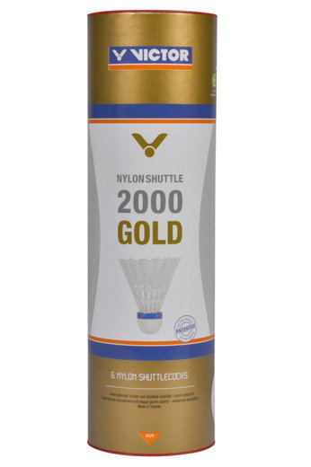 Victor Badmintonbälle Shuttle 2000 Nylon Dose weiss 6er