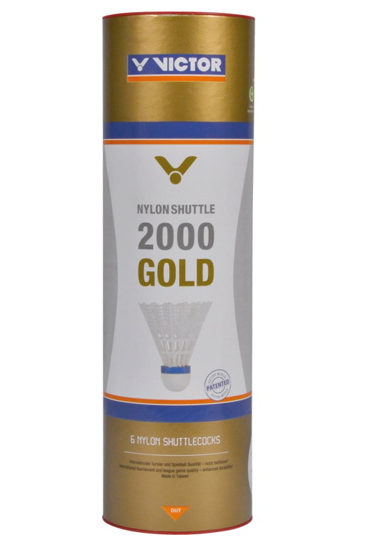 Victor Badmintonbälle Shuttle 2000 Nylon Dose weiss 6er