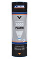 Victor Badmintonbälle Shuttle 3000 Nylon/Korkfuß Premium+ Dose weiss 6er