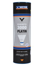 Victor Badmintonbälle Shuttle 3000 Nylon/Korkfuß Premium+ Dose weiss 6er