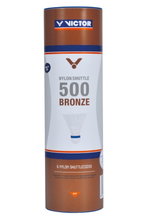 Victor Badmintonbälle Shuttle 500 Nylon Dose weiss 6er