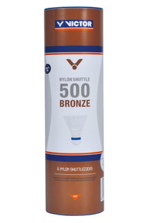 Victor Piłki do badmintona Shuttle 500 Nylon Puszka biała 6 sztuk
