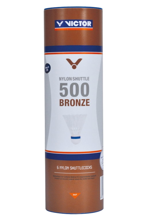 Victor Badmintonbälle Shuttle 500 Nylon Dose weiss 6er