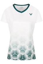 Victor Sport Shirt T-54103 A (100% Polyester) white/green ladies