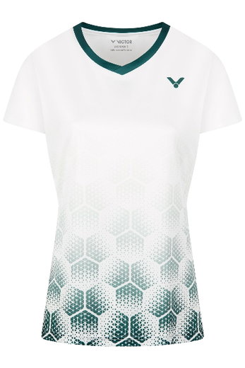 Victor Sport Shirt T-54103 A (100% Polyester) white/green ladies