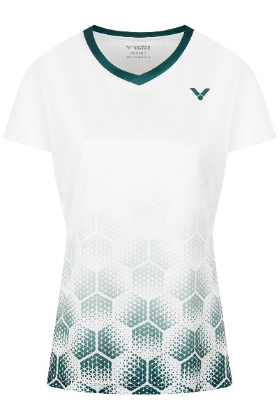 Victor Sport-Shirt T-54103 A (100% Polyester) weiss/grün Damen