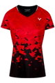 Victor Sport-Shirt T-54101 D (100% Polyester) rot/schwarz Damen