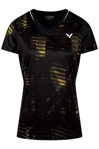 Victor Sport Shirt T-54102 C (100% Polyester) black/yellow ladies