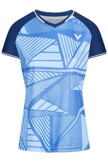 Victor Sport-Shirt T-64100 B (100% Polyester) blau Damen