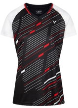 Victor Sport-Shirt T-44101 C (V-neck) black/white/red Women