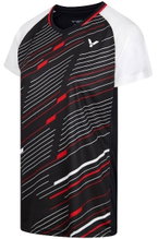 Victor Sport-Shirt T-44101 C (V-neck) black/white/red Women