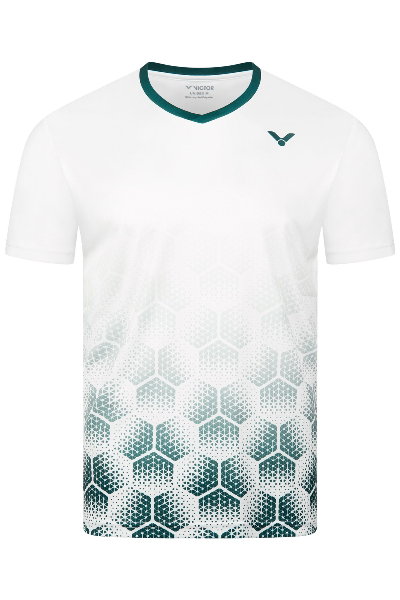Victor Sport-Tshirt T-53103 A (100% Polyester) weiss/grün Herren