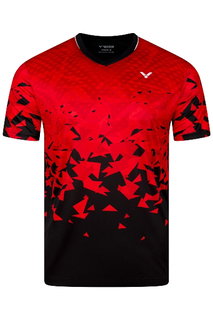 Victor Sport-Tshirt T-53101 D (100% Polyester) rot/schwarz Herren