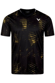 Victor Sport-Tshirt T-53102 C (100% Polyester) schwarz/gelb Herren