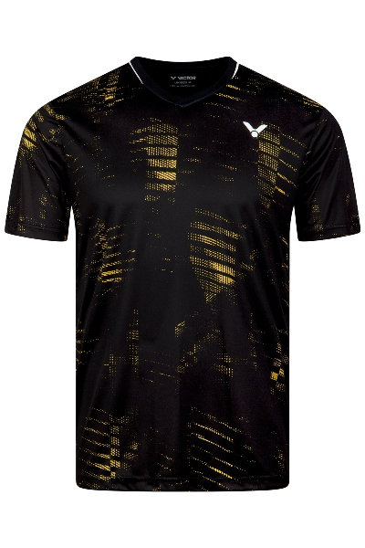 Victor Sport-Tshirt T-53102 C (100% Polyester) schwarz/gelb Jungen