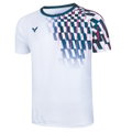 Victor Sport-Tshirt T-50001TD A (100% Polyester) weiss/blau Herren