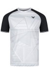 Victor Sport-Tshirt T-63101 A (100% Polyester) weiss/schwarz Jungen