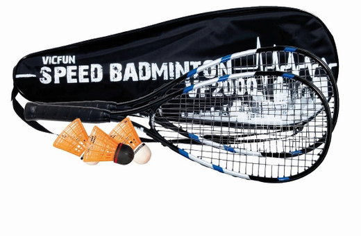 Victor VICFUN Speed-Badminton VF-2000 (2xSchläger, 3xBälle, 1xTasche)