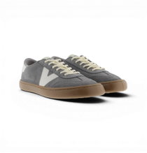 buty do biegania Victoria Barfussschuhe Sneaker Olmo (skóra zamszowa, elastyczna podeszwa, szeroka przestrzeń na palce) - szary
