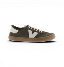 buty Victoria Barfussschuhe Sneaker Olmo (skóra zamszowa, elastyczna podeszwa, szeroka przestrzeń na palce) - khaki zielony
