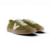 buty Barfussschuhe Sneaker Olmo (skóra zamszowa, elastyczna podeszwa, szeroka przestrzeń na palce) - oliwkowy