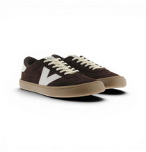 victoria Barfussschuhe Sneaker Olmo (Veloursleder, flexible Sohle, breite Zehenbox) - dunkelbraun