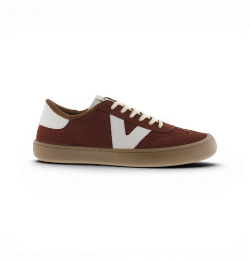 victoria Barfussschuhe Sneaker Olmo (Veloursleder, flexible Sohle, breite Zehenbox) - braun
