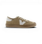victoria Barfussschuhe Sneaker Olmo (Veloursleder, flexible Sohle, breite Zehenbox) - beige