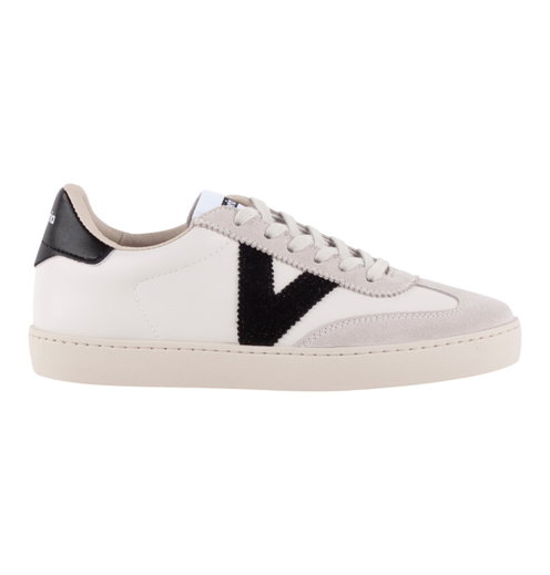 victoria Sneaker Berlin Ciclista (Lederoptik/Velourleder) - weiss/schwarz