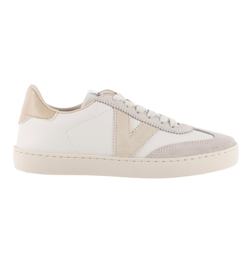 victoria Sneaker Berlin Ciclista (Lederoptik/Velourleder) - weiss/beige