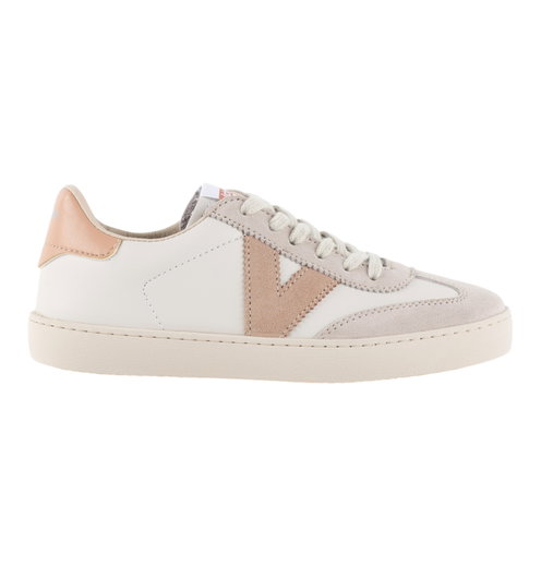 victoria Sneaker Berlin Ciclista (Lederoptik/Velourleder) - weiss/quarz
