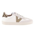 victoria Sneaker Berlin Ciclista (Lederoptik/Velourleder) - weiss/safari