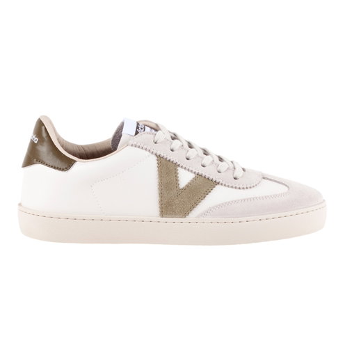 victoria Sneaker Berlin Ciclista (Lederoptik/Velourleder) - weiss/safari