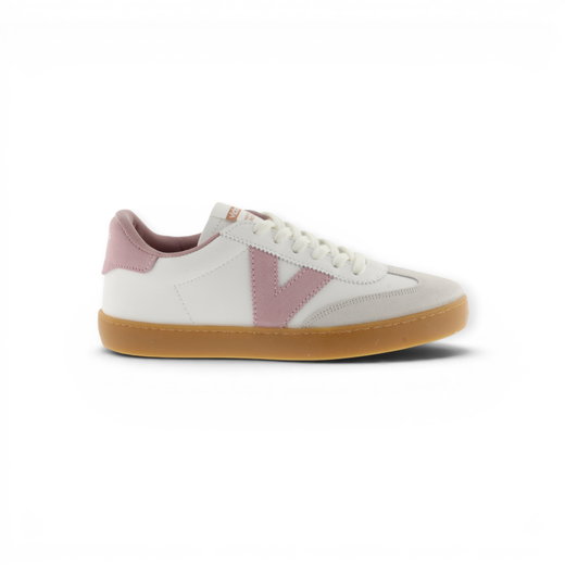 victoria Sneaker Berlin Ciclista (Lederoptik/Veloursleder) - weiss/rosa Damen