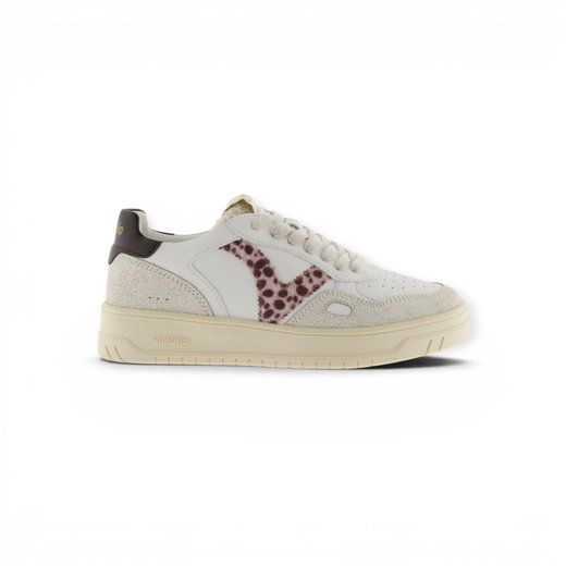victoria Sneaker Seul Animal (Ledereffekt/Velourleder) - weiss/beige Damen