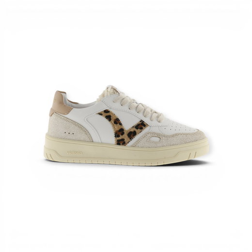 victoria Sneaker Seul Animal (Ledereffekt/Velourleder) - weiss/camelbraun Damen