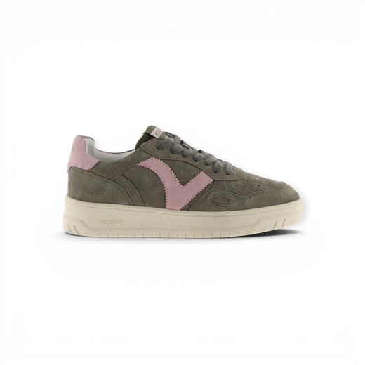 victoria Sneaker Seul (Velourleder) - khaki/rosa Damen