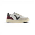 victoria Sneaker Seul (Ledereffekt/Velourleder&Metall) - weiss/bordeauxrot Damen