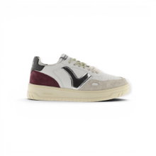victoria Sneaker Seul (Ledereffekt/Velourleder&Metall) - weiss/bordeauxrot Damen