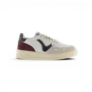 Victoria Sneakers Seul (Leather Effect/Suede & Metal) - White/Burgundy Ladies