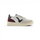 victoria Sneaker Seul (Ledereffekt/Velourleder&Metall) - weiss/bordeauxrot Damen