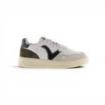 victoria Sneaker Seul (Ledereffekt/Velourleder&Metall) - weiss/khakigrün Damen
