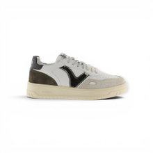 victoria Sneaker Seul (Ledereffekt/Velourleder&Metall) - weiss/khakigrün Damen