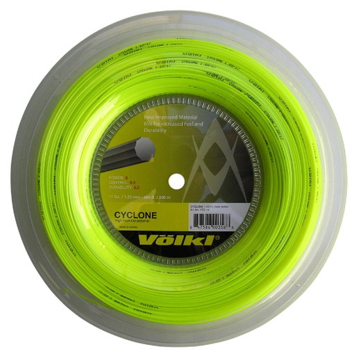 Völkl Tennissaite Cyclone (Haltbarkeit+Spin) gelb 200m Rolle