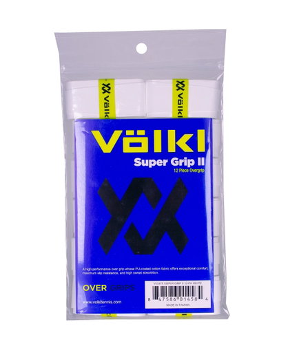 Völkl Overgrip Super Grip II (dünn, Griffigkeit) weiss 12er Clip-Beutel