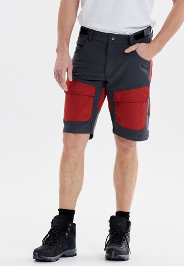 Whistler Trekking-Wanderhose Eric Short (atmungsaktiv) kurz grau/rot Herren